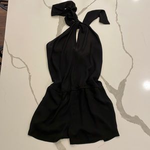 BCBG black keyhole halter romper